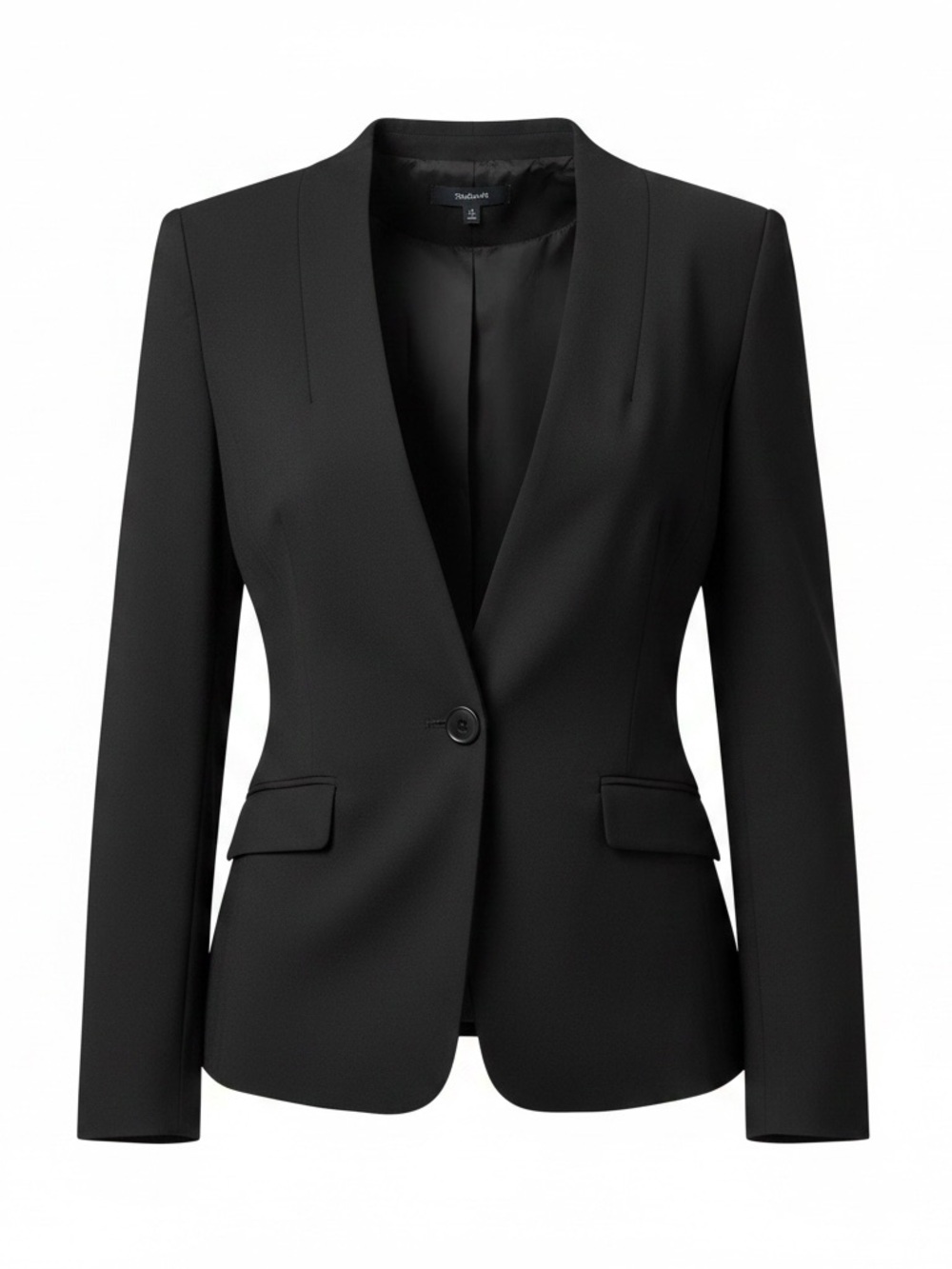 Madewell Women's Black Tailored One-Button Blazer 6